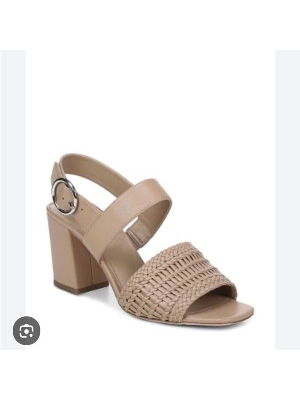 Via Spiga Tan Block Heel Sandals with Ankle Strap Size 5.5